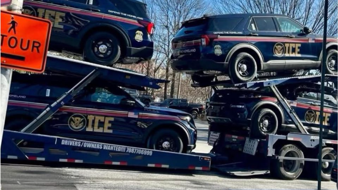 Alerta: frota de caminhonetes com logos do ICE circula pela Geórgia e causa apreensão entre imigrantes