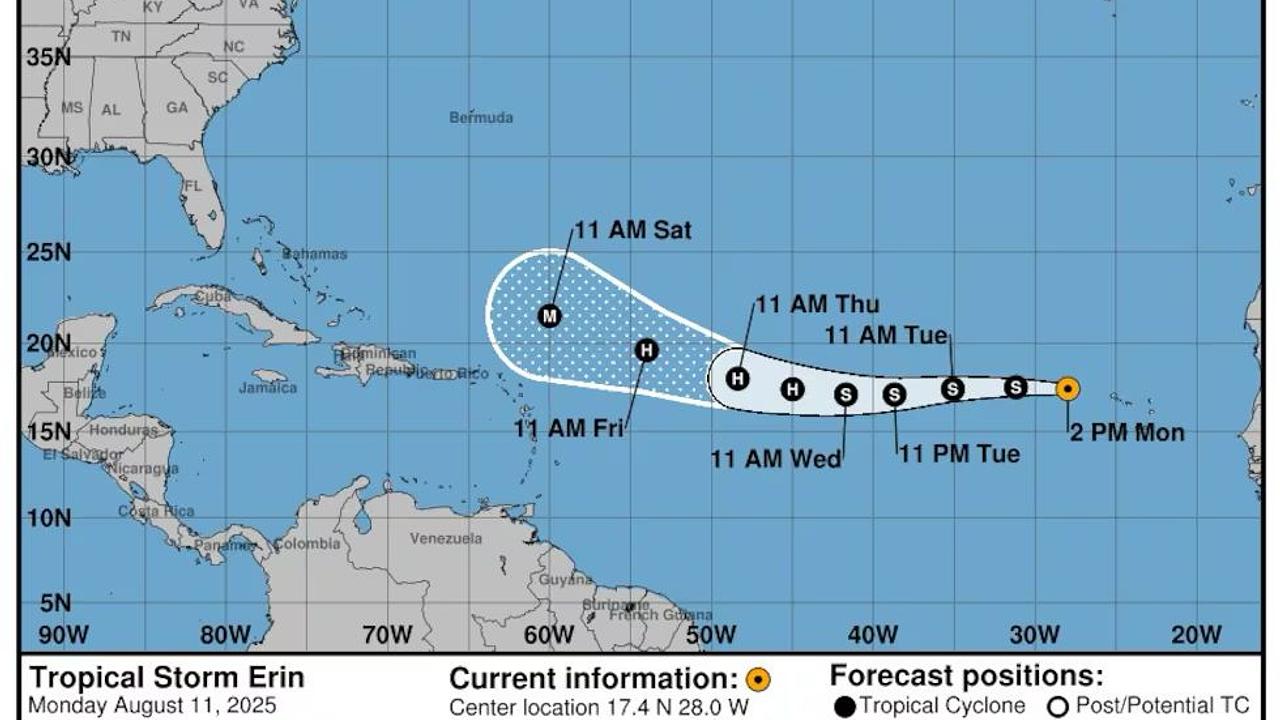 Tempestade Tropical Erin pode se tornar o primeiro grande furacão da temporada