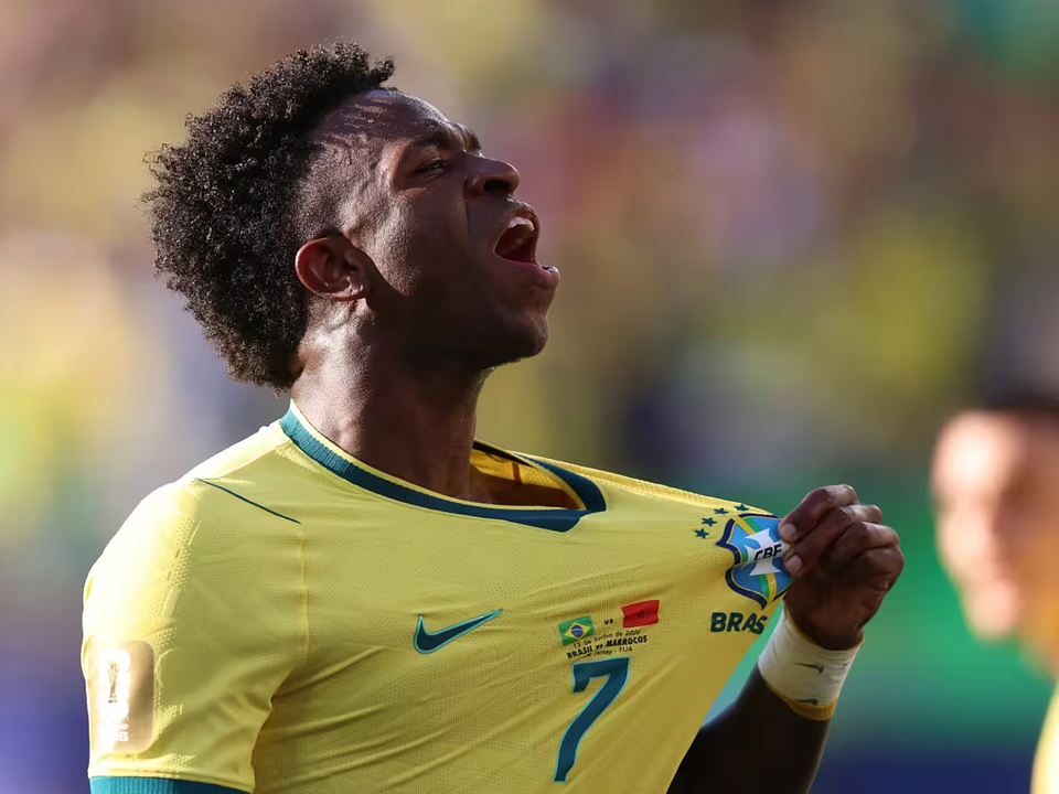 Vini Jr. marca golaço e evita derrota do Brasil na estreia contra Marrocos