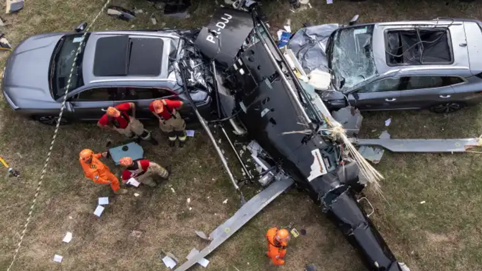 Vídeo mostra queda de helicópteros em acidente que matou seis pessoas no Rio