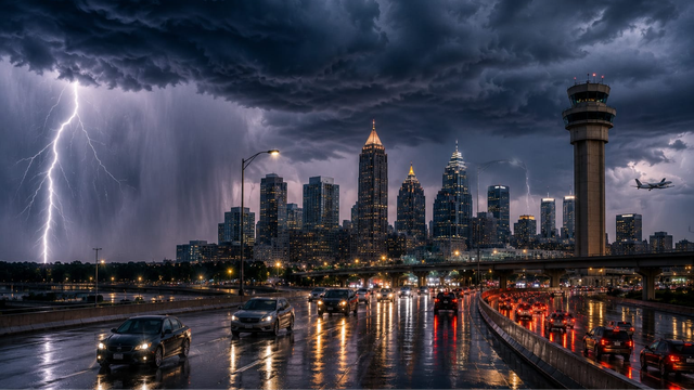 Tempestades severas atingem a Geórgia e afetam operações no Aeroporto de Atlanta