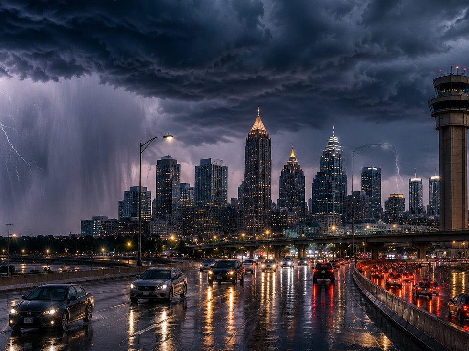 Tempestades severas atingem a Geórgia e afetam operações no Aeroporto de Atlanta