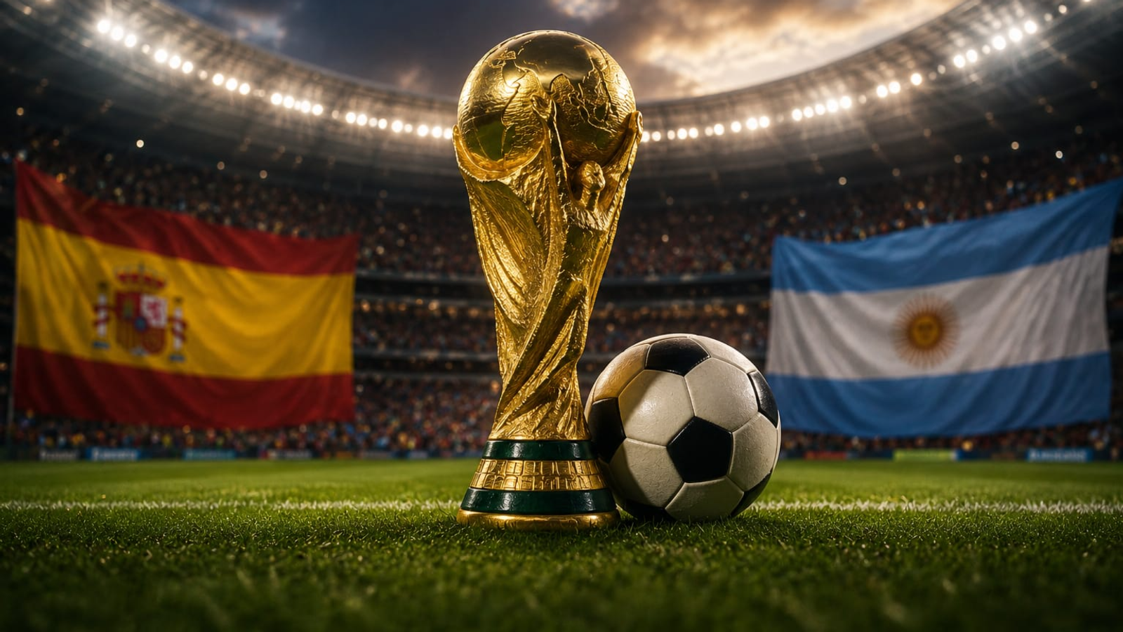 Espanha e Argentina decidem o título da Copa do Mundo 2026 neste domingo