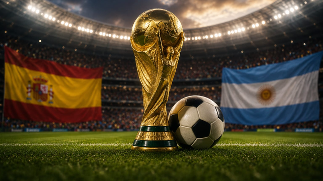 Espanha e Argentina decidem o título da Copa do Mundo 2026 neste domingo