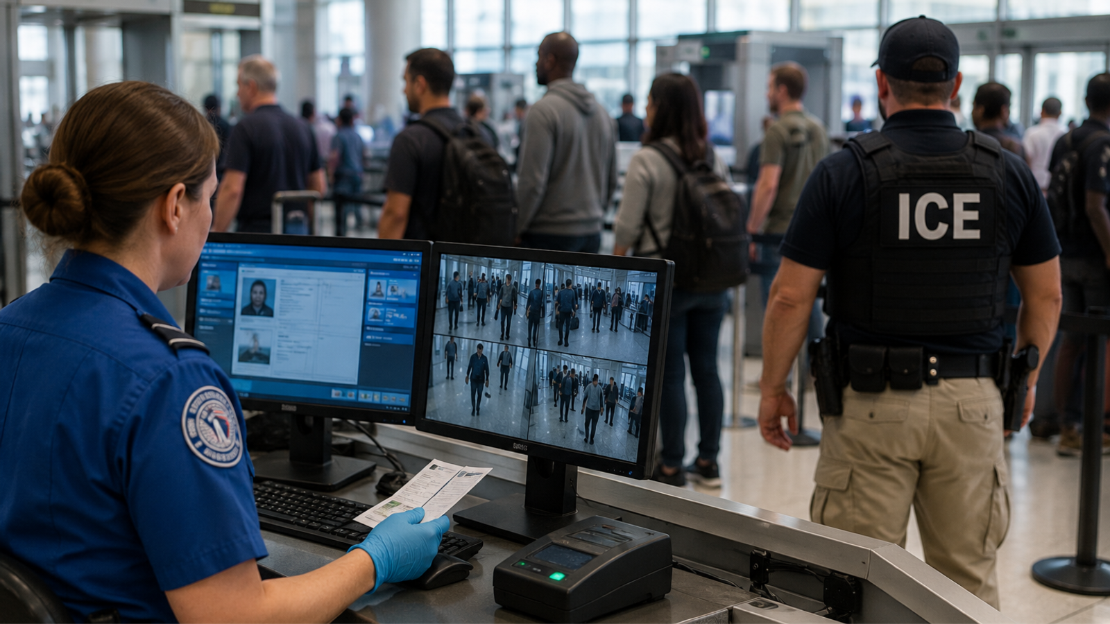 TSA amplia cooperação com o ICE e compartilhamento de dados aumenta fiscalização em aeroportos dos EUA