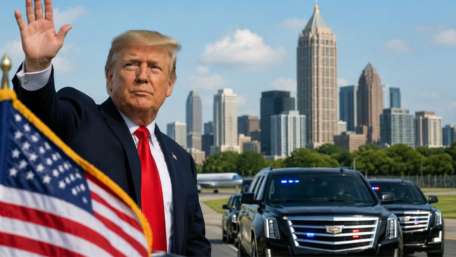 Trump participa de evento na região de Atlanta e mobiliza esquema especial de segurança
