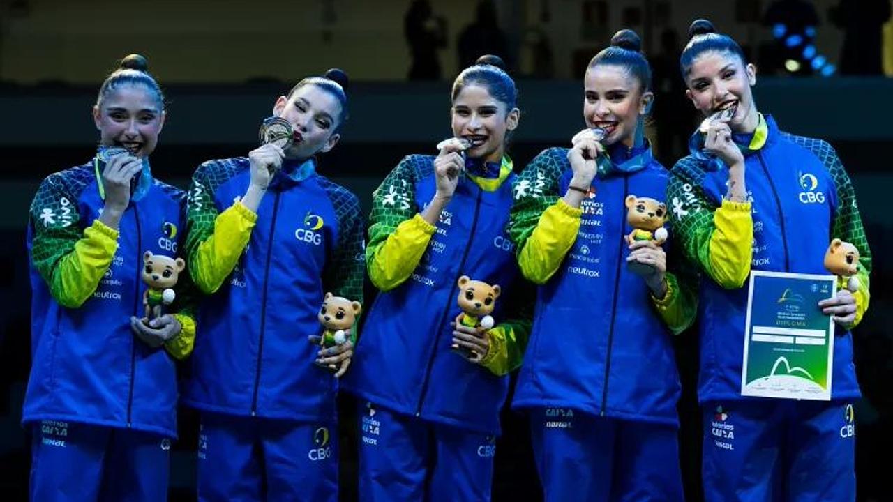 Brasil faz história e conquista inédita prata no Mundial de Ginástica Rítmica